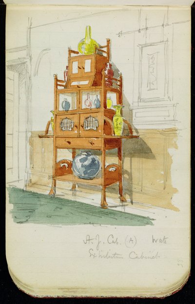 Exhibition Cabinet by Edward William Godwin